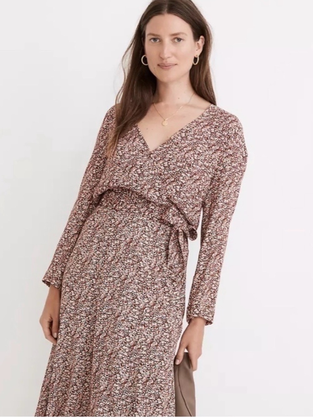 Madewell tie front garden top wrap cottage floral